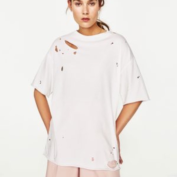 oversized ripped shirt